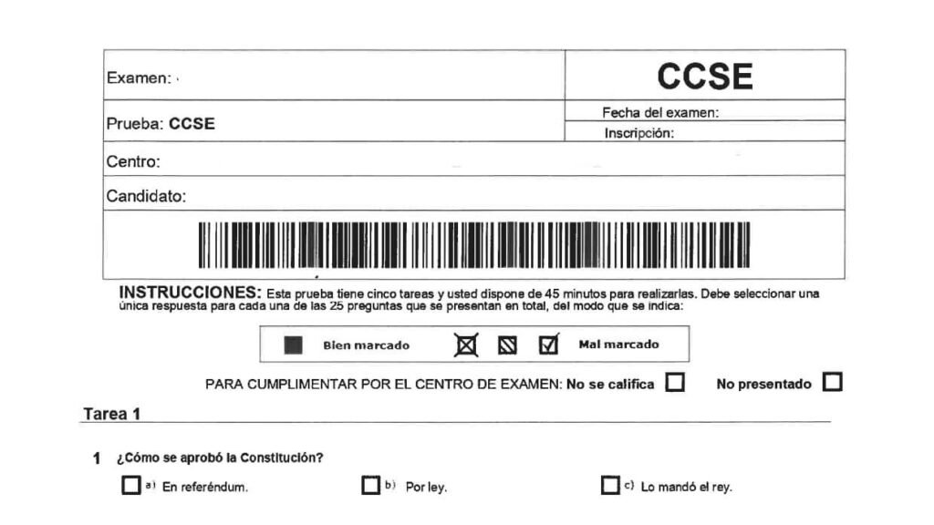 Modelo de Examen CCSE